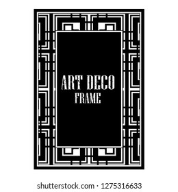 Vintage retro style invitation in Art Deco. Creative template in style of 1920s. Vector illustration. EPS 10