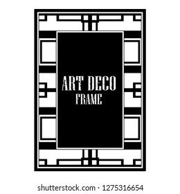 Vintage retro style invitation in Art Deco. Creative template in style of 1920s. Vector illustration. EPS 10