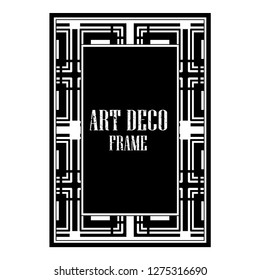 Vintage retro style invitation in Art Deco. Creative template in style of 1920s. Vector illustration. EPS 10