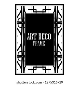 Vintage retro style invitation in Art Deco. Creative template in style of 1920s. Vector illustration. EPS 10