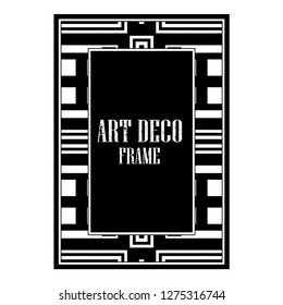 Vintage retro style invitation in Art Deco. Creative template in style of 1920s. Vector illustration. EPS 10