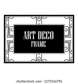 Vintage retro style invitation in Art Deco. Creative template in style of 1920s. Vector illustration. EPS 10