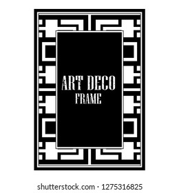 Vintage retro style invitation in Art Deco. Creative template in style of 1920s. Vector illustration. EPS 10