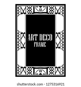 Vintage retro style invitation in Art Deco. Creative template in style of 1920s. Vector illustration. EPS 10