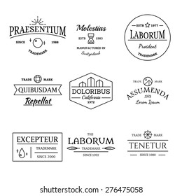 Vintage and retro style logos and labels set illustration vector