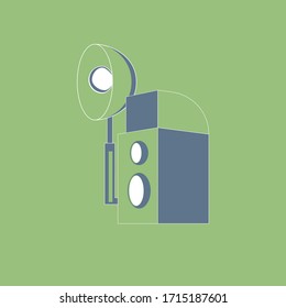 Vintage, Retro Style Photo Camera With Flash