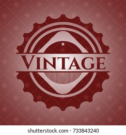 Vintage retro style red emblem