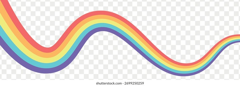 Antiguas líneas de Vector de estilo retro, rayas onduladas del arco iris