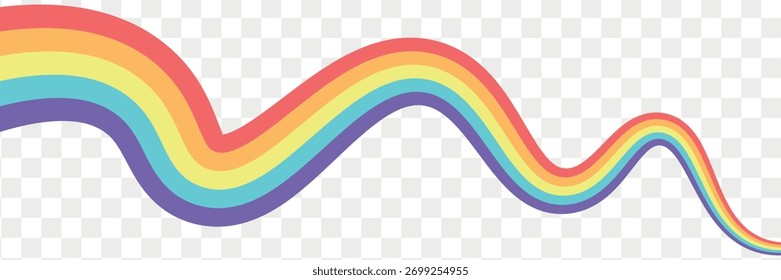 Antiguas líneas de Vector de estilo retro, rayas onduladas del arco iris