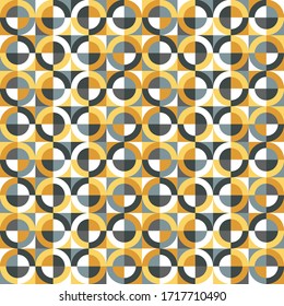 Vintage and Retro style with yellow palette for wallpaper, artwork and background, geometric and circle vector