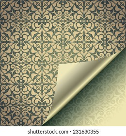 Vintage retro stylish seamless pattern, page design