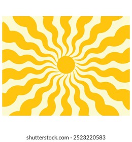 vintage retro sun background with rays design template.