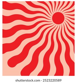 vintage retro sun background with rays design template.