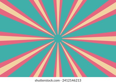 Vintage Retro sunburst background with bright colors perfect for poster wallpaper and backdrop
