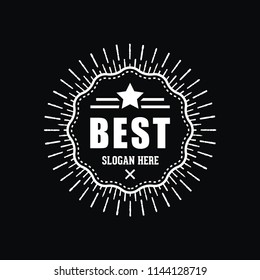 vintage retro sunburst logo