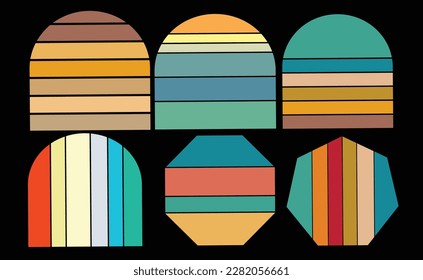 Vintage retro sunset background design