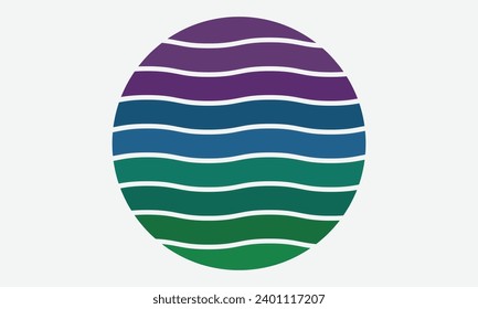 Vintage Retro Sunset design, Vintage summer seaside sunset Isolated on white background, Design template for logo, icons, banners, prints.