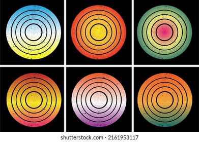 Vintage Retro Sunset Gradient Background Vector