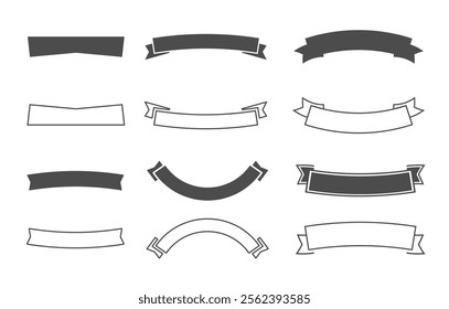 vintage and retro symbols, ribbons, frames, elements.