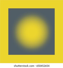 Vintage Retro Vector Basic Shape Square Halftone Dot Pattern Design