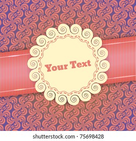 vintage retro vector cute frame