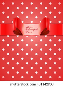 vintage retro vector cute frame with ribbon