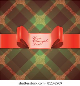 vintage retro vector cute frame with ribbon