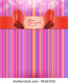 vintage retro vector cute frame with ribbon