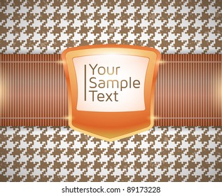 vintage retro vector cute frame on tablecloth background