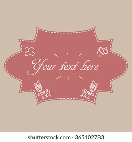 Vintage retro vector frame for all your label, invitation cards, advertising, announcements