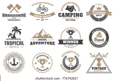 Vintage Retro Vector Labels for banner, poster, flyer