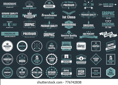 Vintage Retro Vector Labels for banner, poster, flyer