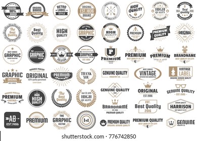 Vintage Retro Vector Labels for banner, poster, flyer