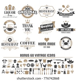 Bakery Logotypes Set Bakery Vintage Design Stock Vector (Royalty Free ...