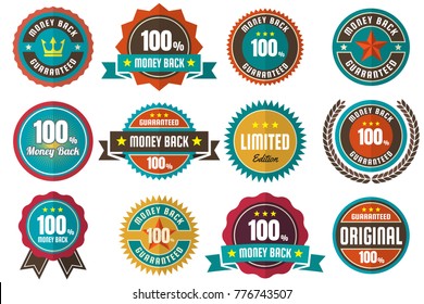 Vintage Retro Vector Labels for banner, poster, flyer