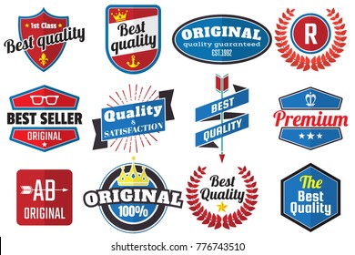 Vintage Retro Vector Labels for banner, poster, flyer