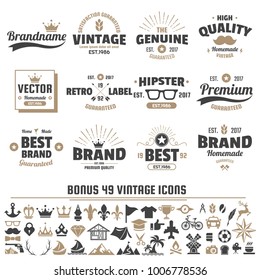 Vintage Retro Vector Logo for banner, poster, flyer