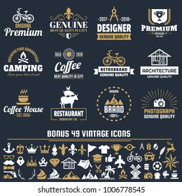 Vintage Retro Vector Logo for banner, poster, flyer