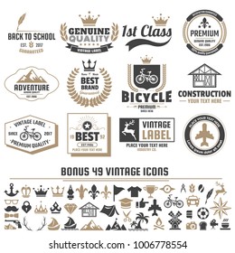 Vintage Retro Vector Logo for banner, poster, flyer