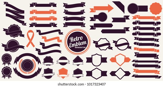 Logotipo Vector Retro Vintage para banner, cartaz, folheto