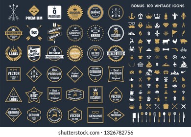 Vintage Retro Vector Logo for banner, poster, flyer