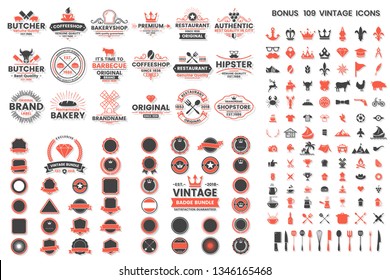 Vintage Retro Vector Logo for banner, poster, flyer