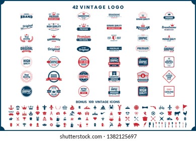 Vintage Retro Vector Logo for banner, poster, flyer