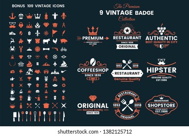 Vintage Retro Vector Logo for banner, poster, flyer