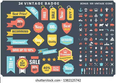 Vintage Retro Vector Logo for banner, poster, flyer