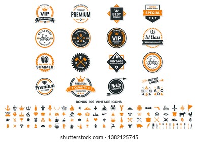 Vintage Retro Vector Logo for banner, poster, flyer