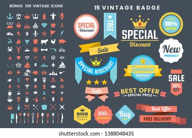 Vintage Retro Vector Logo for banner, poster, flyer