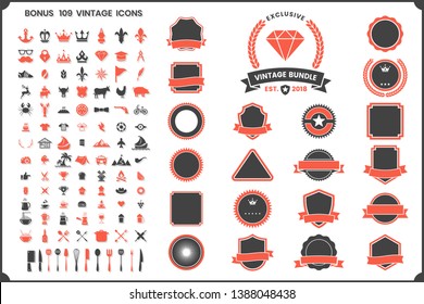 Vintage Retro Vector Logo for banner, poster, flyer