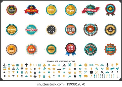 Vintage Retro Vector Logo for banner, poster, flyer