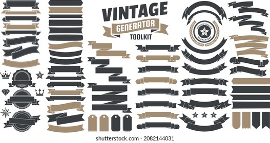 Logotipo de vectores retro vintage para banners